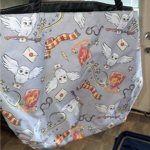 Gray Harry Potter Themed Tote Bag